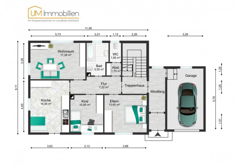 EG-GrundR Zweifamilienhaus Polling