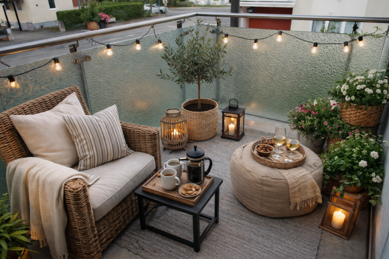 Balkon mit KI m�bliert Waldkraiburg Etagenwohnung Charmante 3-Zimmer-Wohnung mit Balkon und Garage in gepflegter kleiner Wohnanlage