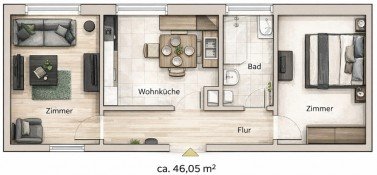 Hauptbild Solide Kapitalanlage in Alt�tting - vermietete 2-Zimmer-Wohnung mit Gartennutzung
