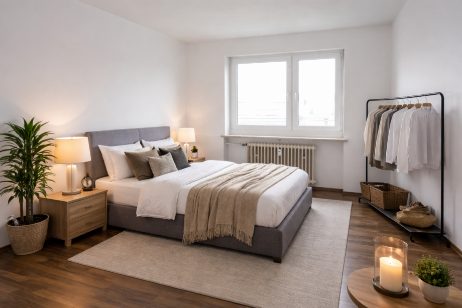 Schlafzimmer KI generiert Etagenwohnung Neu�tting