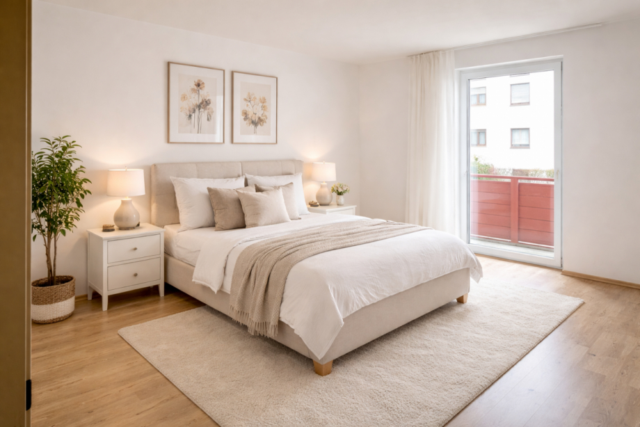 Symbolbild Elternschlafzimmer KI generiert Erdgeschosswohnung Grassau