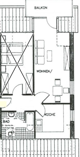 Grundriss Dachgeschosswohnung Mannheim