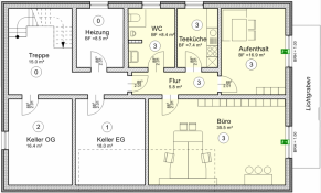 Hauptbild B�roeinheit als separates Teileigentum - ca. 74 m� im Souterrain mit 6 Stellpl. u. Gartenfl�che