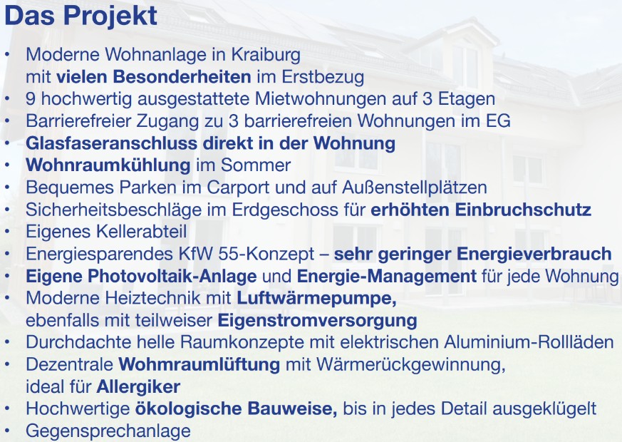 Das Projekt Dachgeschosswohnung Kraiburg
