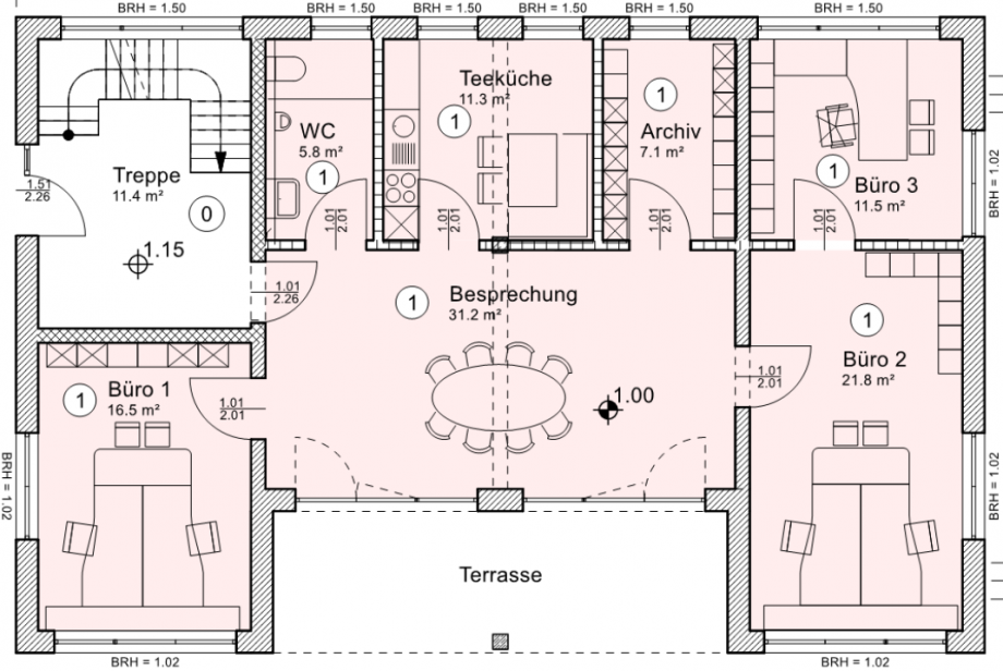GR Erdgeschoss B�rohaus Griesst�tt